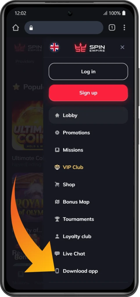 click download